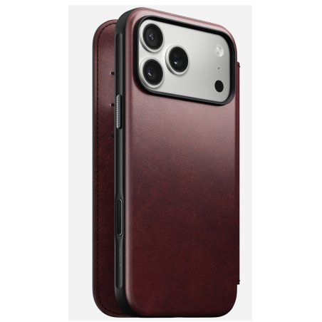 Nomad Modern Leather Folio iPhone 17 Pro Max Burgundy H.