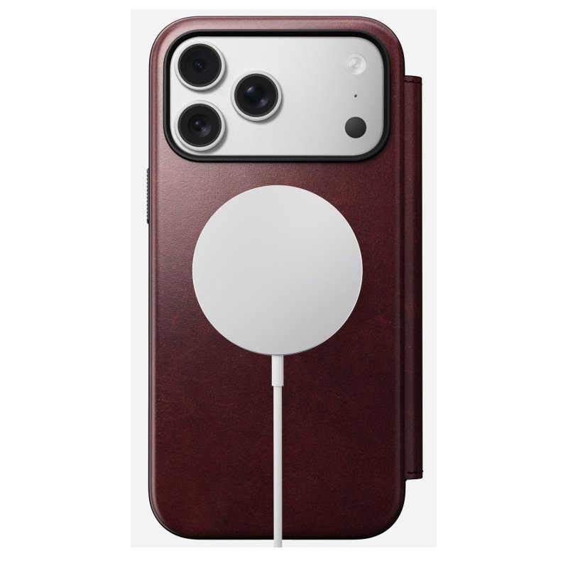 Nomad Modern Leather Folio iPhone 17 Pro Max Burgundy H.