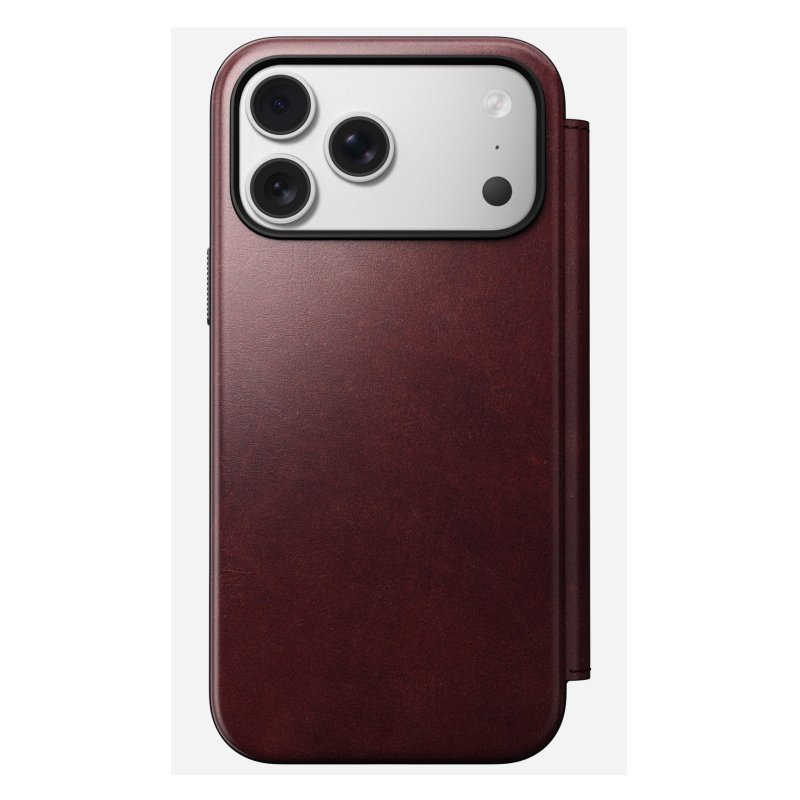 Nomad Modern Leather Folio iPhone 17 Pro Max Burgundy H.
