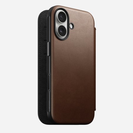 Nomad Modern Leather Folio iPhone 17 Brown