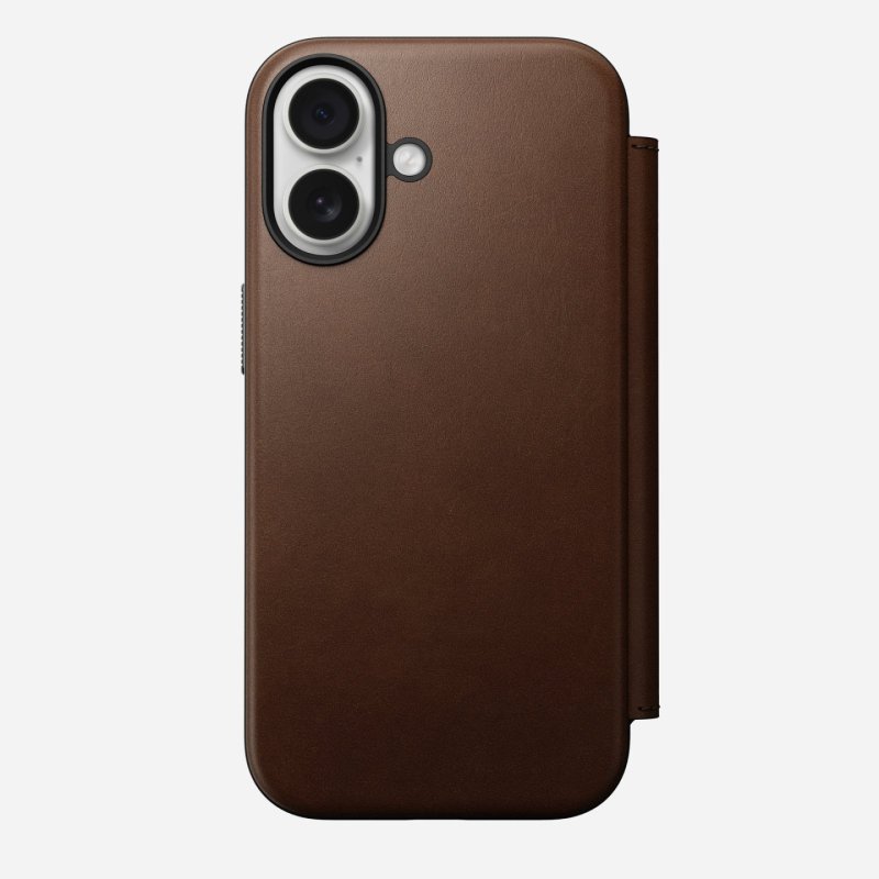 Nomad Modern Leather Folio iPhone 17 Brown