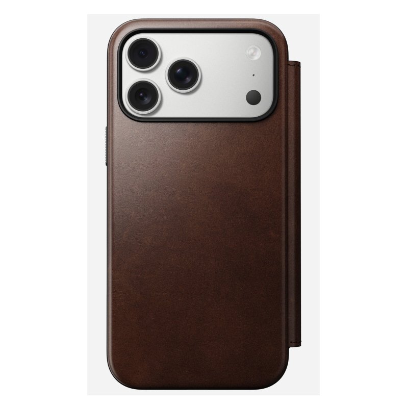 Nomad Modern Leather Folio iPhone 17 Pro Max Rustic Brown H