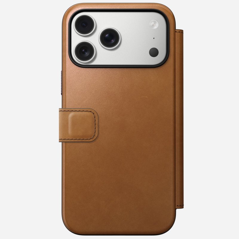 Nomad Modern Leather Folio iPhone 17 Pro Max English Tan