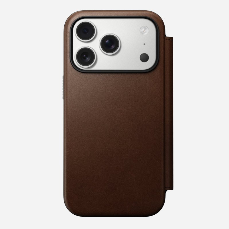 Nomad Modern Leather Folio iPhone 17 Pro Brown