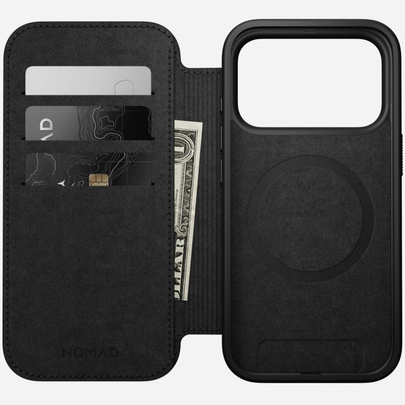 Nomad Modern Leather Folio iPhone 17 Pro Black
