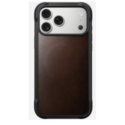 Nomad Rugged Leather Case iPhone 17 Pro Max Rustic Brown Horween