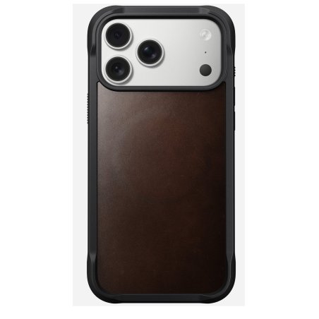 Nomad Rugged Leather Case iPhone 17 Pro Max Rustic Brown Horween