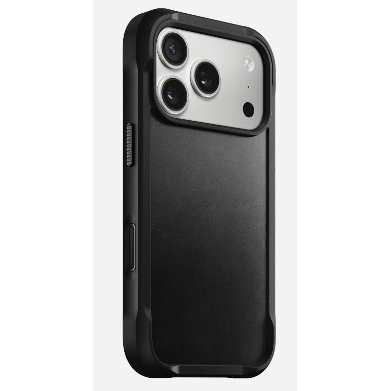 Nomad Rugged Leather Case iPhone 17 Pro Black Horween