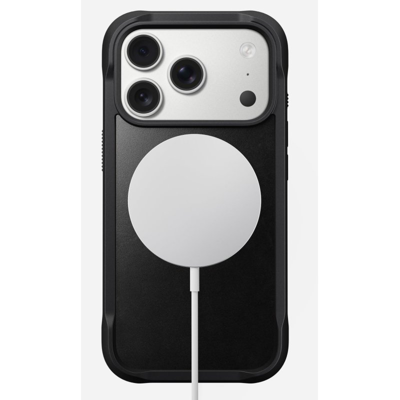 Nomad Rugged Leather Case iPhone 17 Pro Black Horween