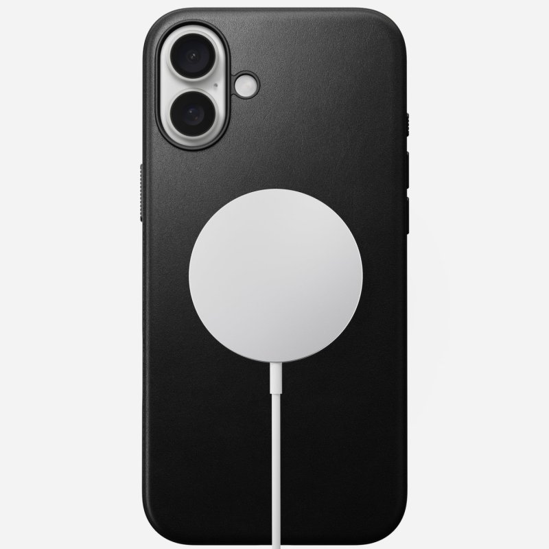 Nomad Modern Leather Case iPhone 16 Plus Black