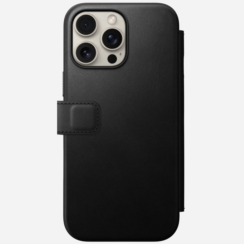 Nomad Modern Leather Folio iPhone 16 Pro Max Black