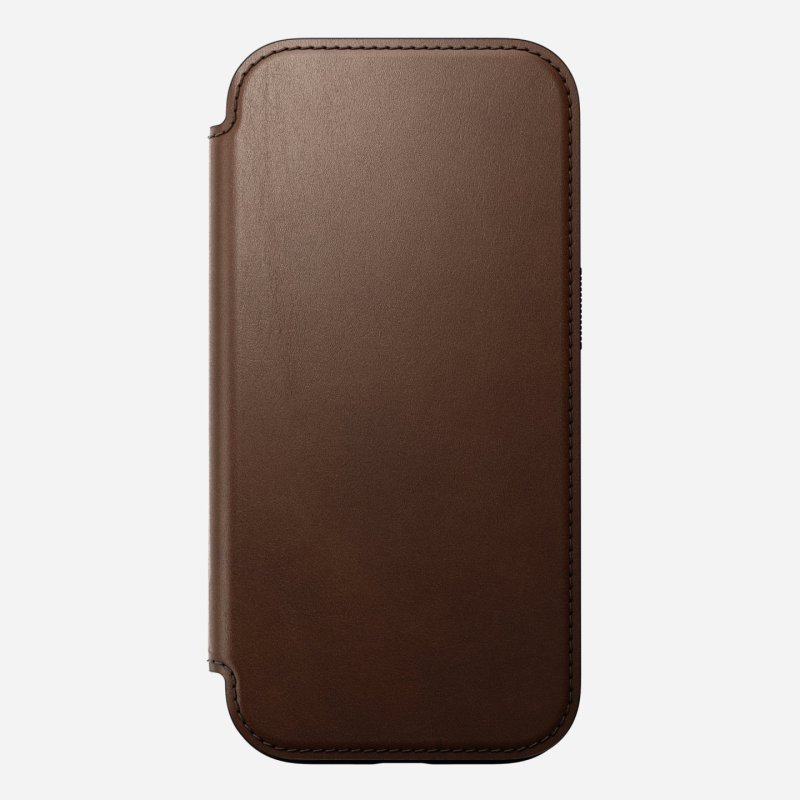 Nomad Modern Leather Folio iPhone 16 Pro Brown