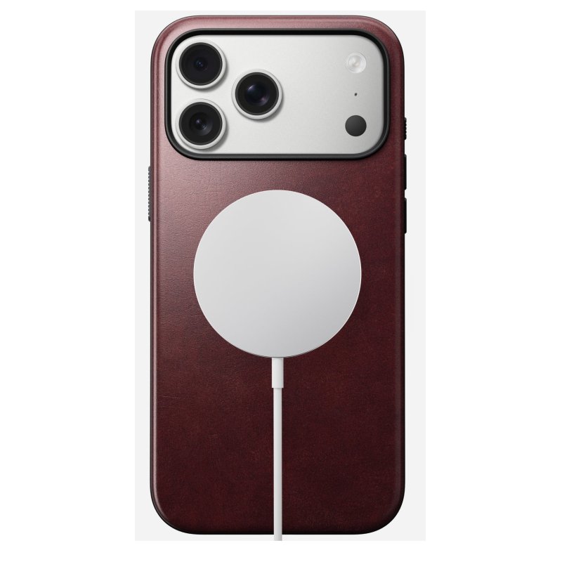 Nomad Modern Leather Case coque de protection pour téléphones portables 17,5 cm (6.9") Housse Bourgogne