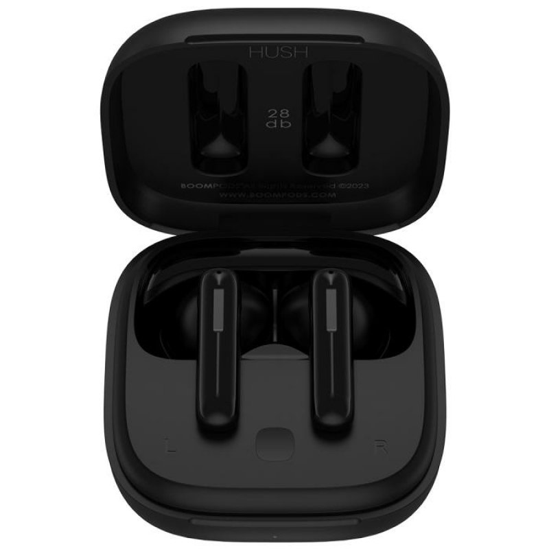 Boompods bassline HUSH ANC Headset True Wireless Stereo (TWS) In-ear Calls/Music Bluetooth Black