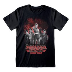 Stranger Things T-Shirt Group with Vecna behind Balck and White Size S