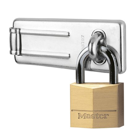 Pack moraillon de porte cadenas à clé MASTERLOCK - 140703EURD