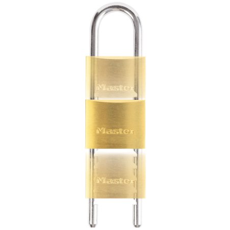 MASTER LOCK 50mm wide solid brass body padlock with adjustable shackle from 70 to 155mm
