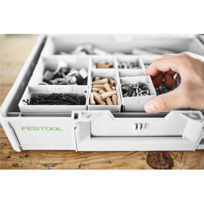 Festool Box 100x100x68/6 Boîte pour petites pièces Plastique Blanc