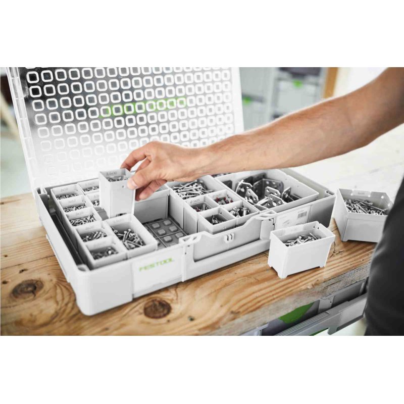 Festool Box 100x100x68/6 Boîte pour petites pièces Plastique Blanc