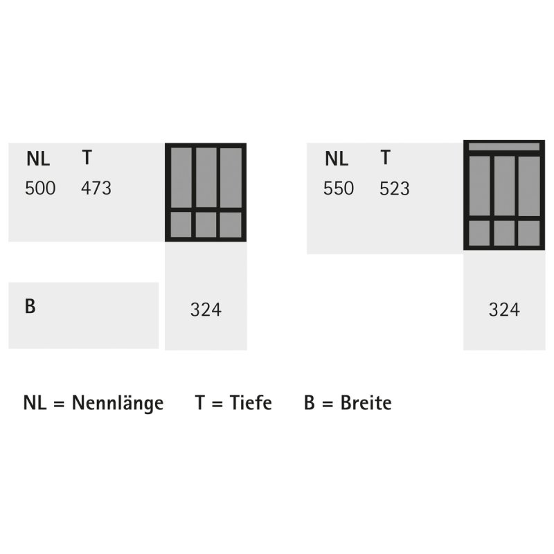 Hettich 9207224 glissière et coulisse pour tiroir 500 mm