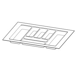 Range-couvert Arcitech Orgatray 440 HETTICH 450-550 mm L.600 mm Blanc - 9194968