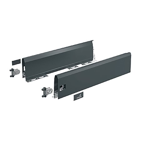 Set HETTICH ArciTech pour tiroir H.126 mm - L.500 mm - Anthracite - 9150497