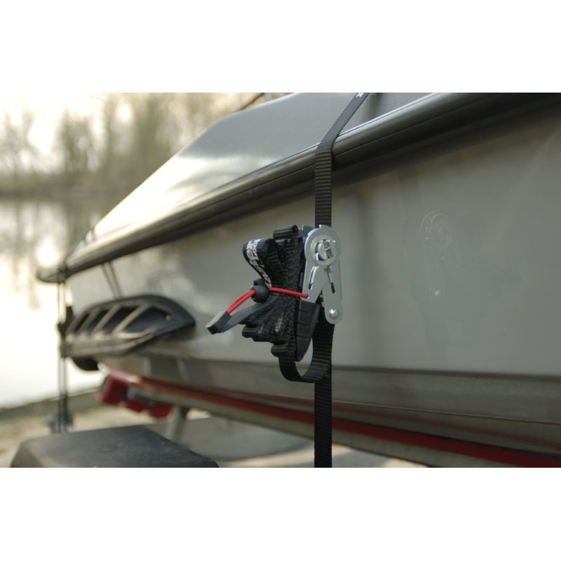 MASTER LOCK 4,25m x 25mm ratchet tie down with s-hooks 2-pack black