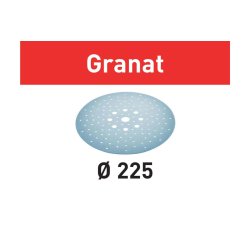 Abrasifs Granat FESTOOL pour ponceuse Planex - Grain 220 D.225/128 - Boîte de 25 - 205662