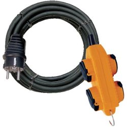 Brennenstuhl 3281851517115 power extension 5 m 4 AC outlet(s) Outdoor Blue, Yellow