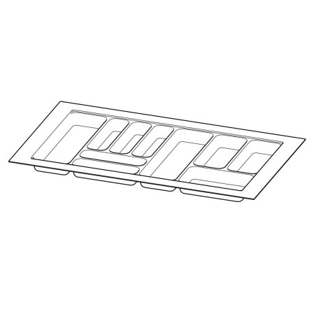 Range-couvert Arcitech Orgatray 440 HETTICH 450-550 mm L.900 mm Blanc - 9194971