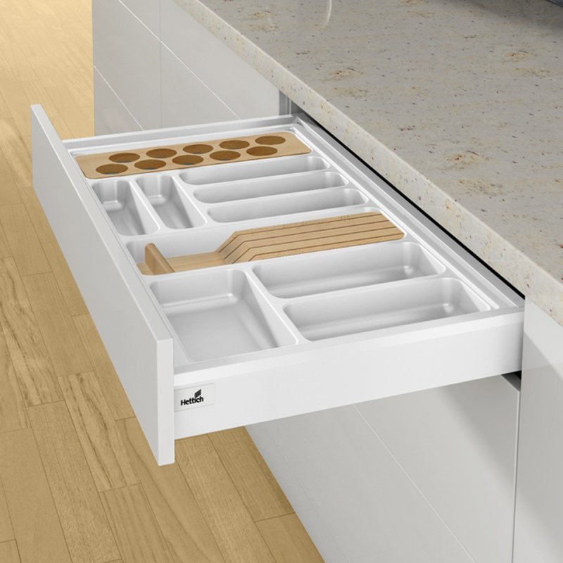 Range-couvert Arcitech Orgatray 440 HETTICH 450-550 mm L.900 mm Blanc - 9194971