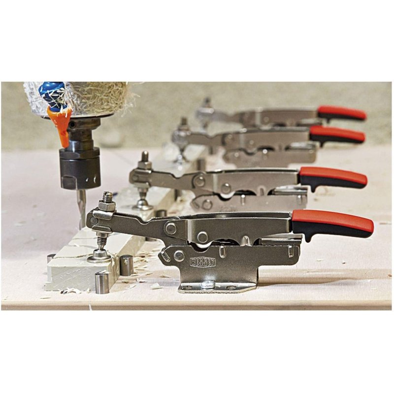 Sauterelles à serrage vertical BESSEY avec bras ouvert et platine de fixation horizontale -Serrage : 40 mm - STC-HH50SB