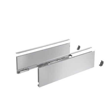 Profilé latéral de tiroir AvanTech YOU, hauteur 139 mm x NL 450 mm, Argent, gauche et droite - HETTICH - 9353348