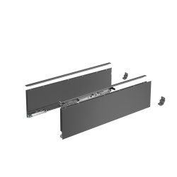 Profilé latéral de tiroir AvanTech YOU, hauteur 139 mm x NL 500 mm, Anthracite, gauche et droite - HETTICH - 9353435