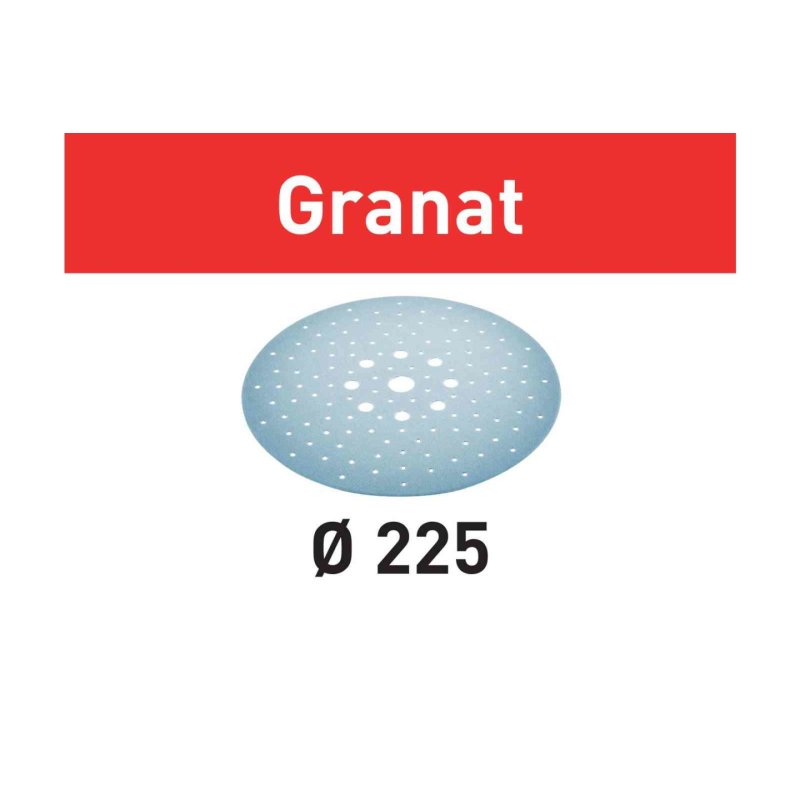 Abrasifs Granat FESTOOL pour ponceuse Planex - Grain 80 D.225/128 - Boîte de 25 - 205655