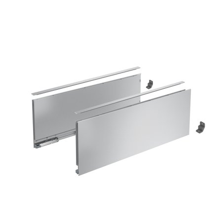 Profilé latéral de tiroir AvanTech YOU, hauteur 187 mm x NL 450 mm, Argent, gauche et droite - HETTICH - 9353357