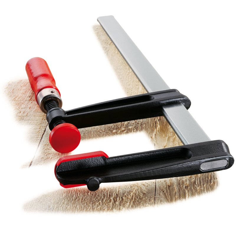 Presse à vis fonte et acier TGR - BESSEY - poignée bois - serrage 1000 mm - saillie 120 mm - Rail 30x8 mm -TGR100S12