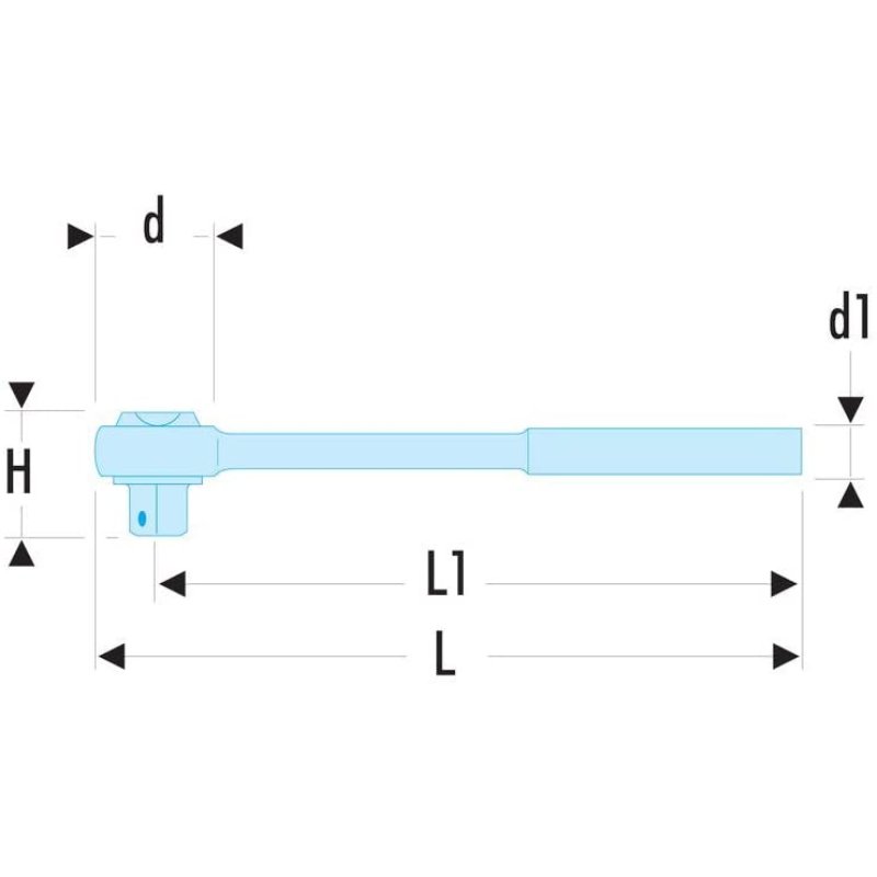 Cliquet manche rotatif 1/2 FACOM L.utile 230 mm - S.360PB"