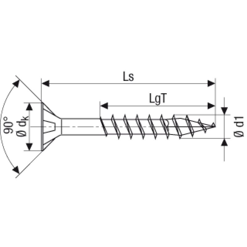 SPAX Flat countersunk head, T-STAR plus