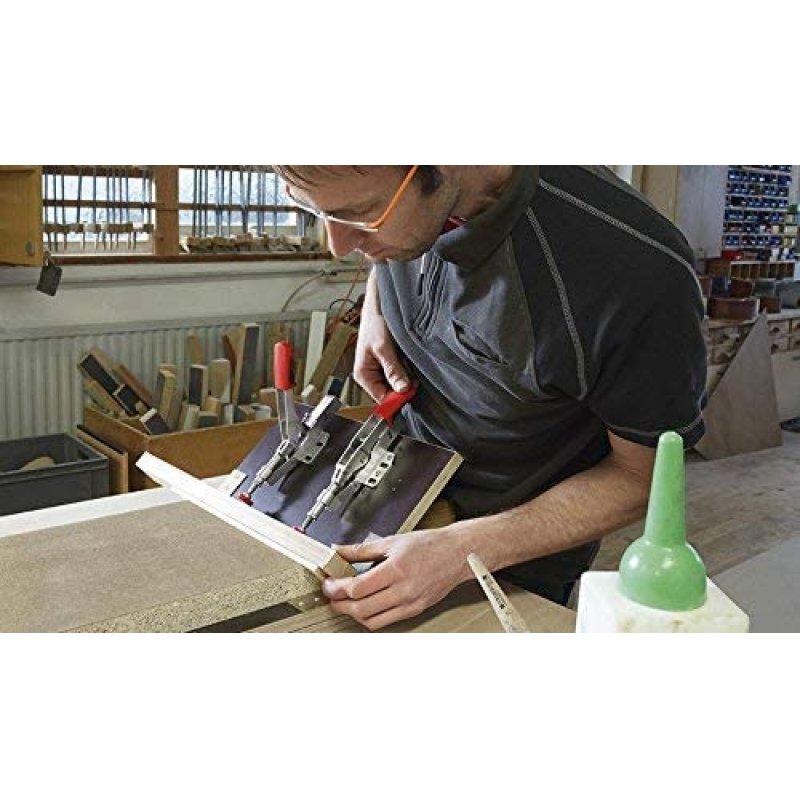 Sauterelles à serrage horizontal BESSEY avec bras ouvert et platine de fixation horizontale -Serrage : 35 mm -