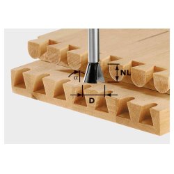 Festool HW S8 D20/26/10° Couteau en queue d'aronde