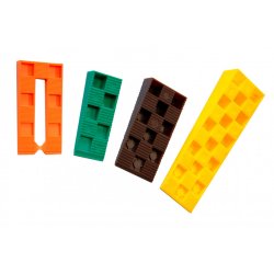 Probox de 245 cales crantées EDMA - 60 oranges 70 vertes 7 marrons 40 jaunes - 188455