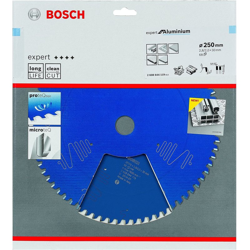 Lame de scie circulaire Expert for Aluminium Ø30mm - 250 x 30 x 2,8 mm, 68 - 2 608 644 119