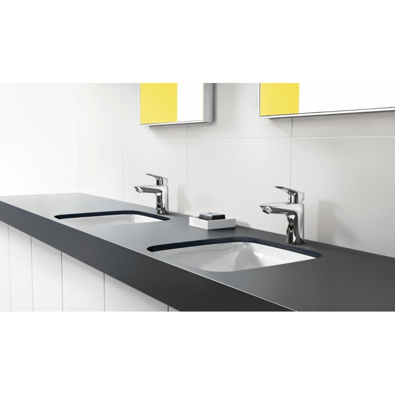 Mitigeur de lavabo HANSGROHE Logis CH3 CoolStart avec tirette et vidage synthétique chromé - 71102000