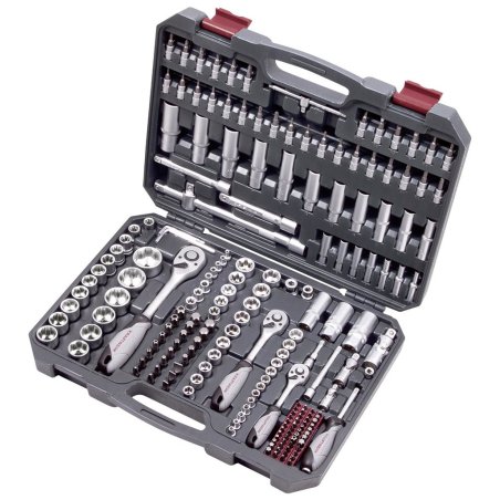 Coffret d'outils universel douilles et accessoires Basic-Line 1/2 1/4" 3/8" - KRAFTWERK - 200 pièces - 204.104.800"