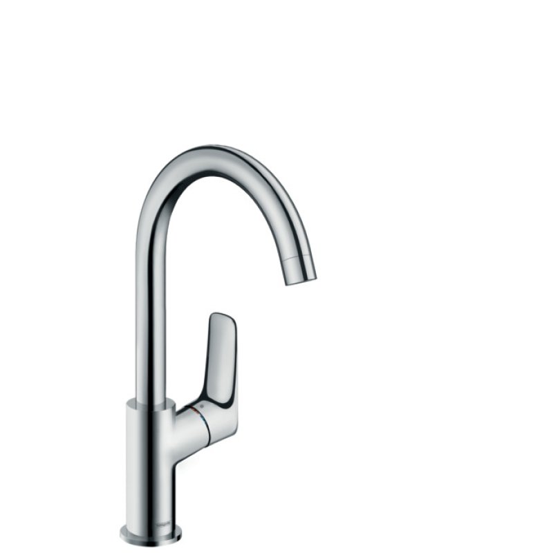 Mitigeur de lavabo HANSGROHE Logis bec haut avec tirette et vidage synthétique chromé - 71130000
