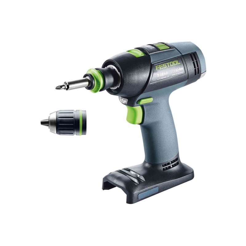 Festool Akku-Bohrschrauber T 18 3-Basic 1500 RPM Black, Blue