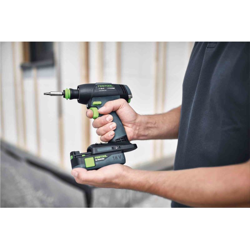 Festool Akku-Bohrschrauber T 18 3-Basic 1500 tr/min Noir, Bleu
