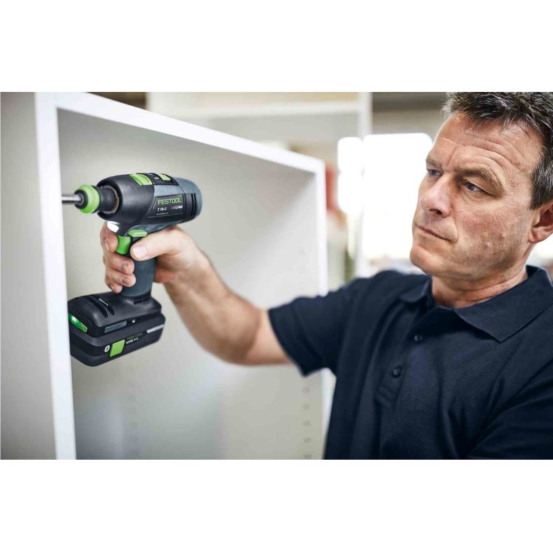 Festool Akku-Bohrschrauber T 18 3-Basic 1500 RPM Black, Blue