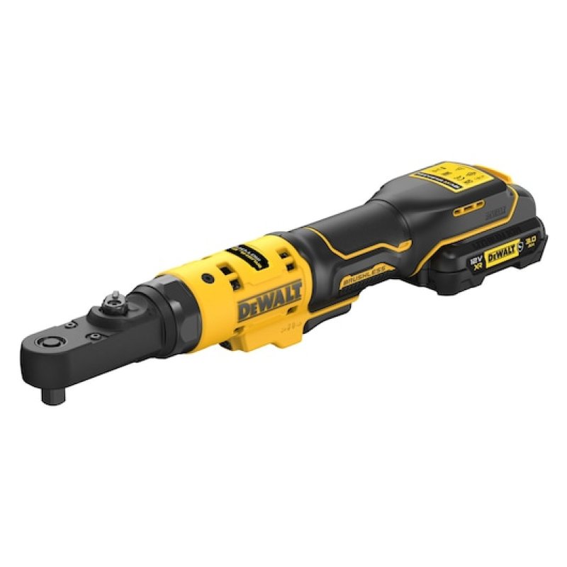 Clé à cliquet DEWALT XR 12V Brushless - Batteries 2 x 3.0Ah - Têtes interchangeables 1/4, 3/8" et porte-embout